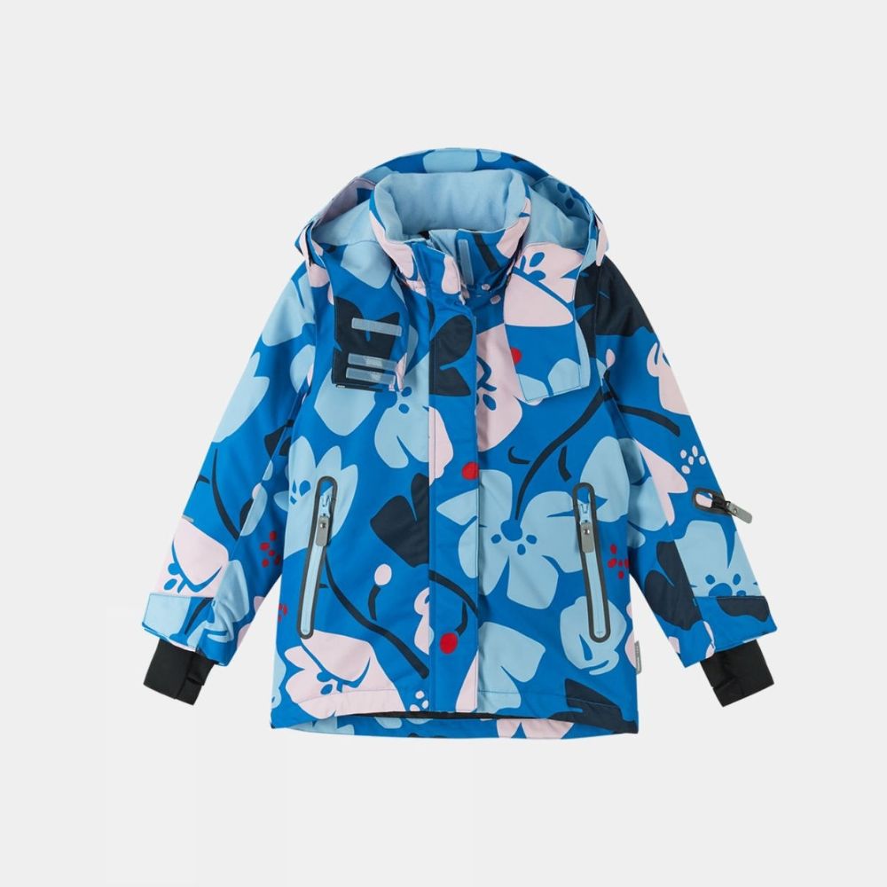 Reima Kiiruna Girls Ski Jacket - Waterproof Winter Coat for Kids, Bright Blue - Perfect for Snowboarding, Skiing & Outdoor Winter Activities
