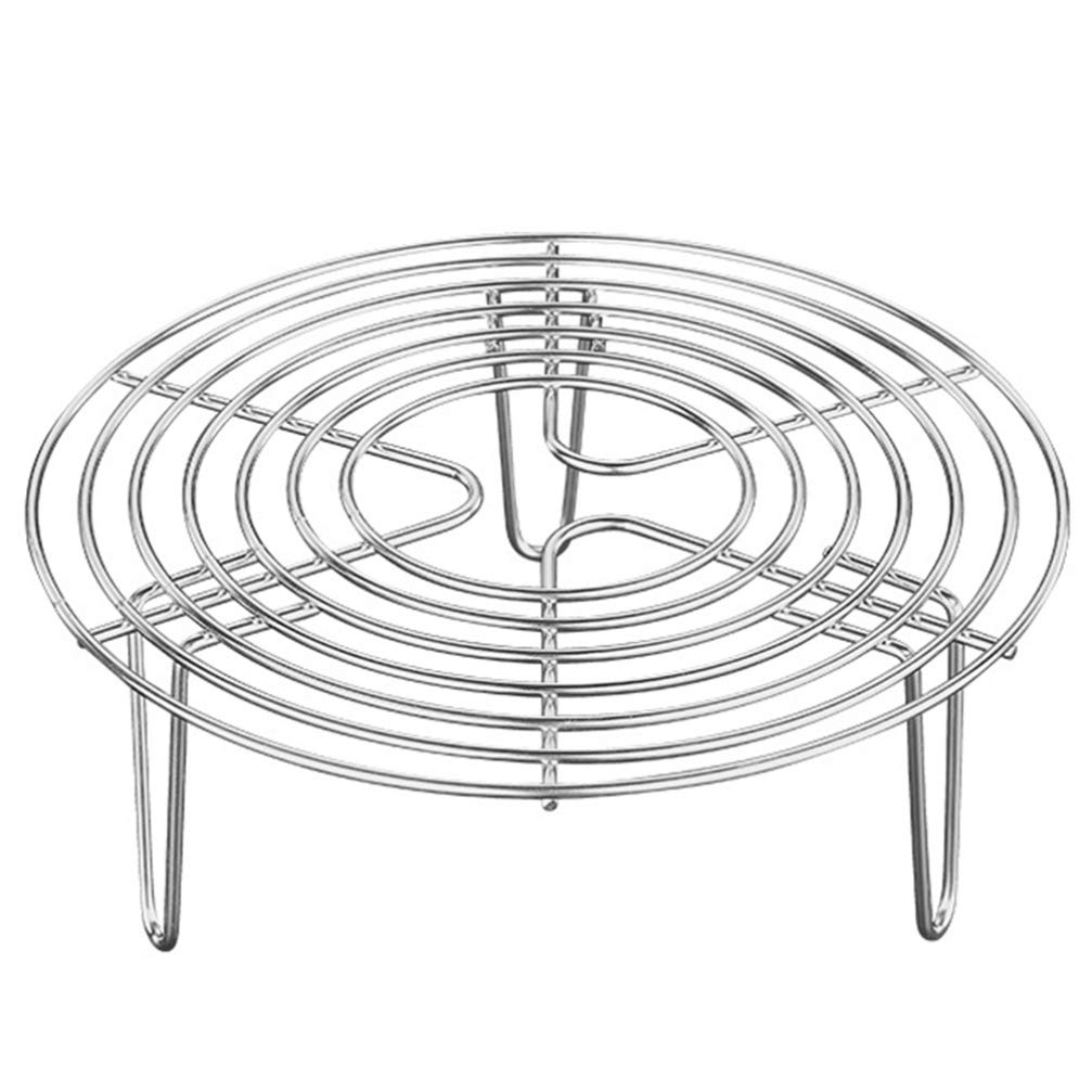 Stainless Steel Steam Rack for Pots - 6.3x2.8 Inch Round Cooking Rack for Steaming, Grilling, Baking & Canning | Durable Cooling Rack for Kitchen, Perfect for Home Cooking & Food Prep