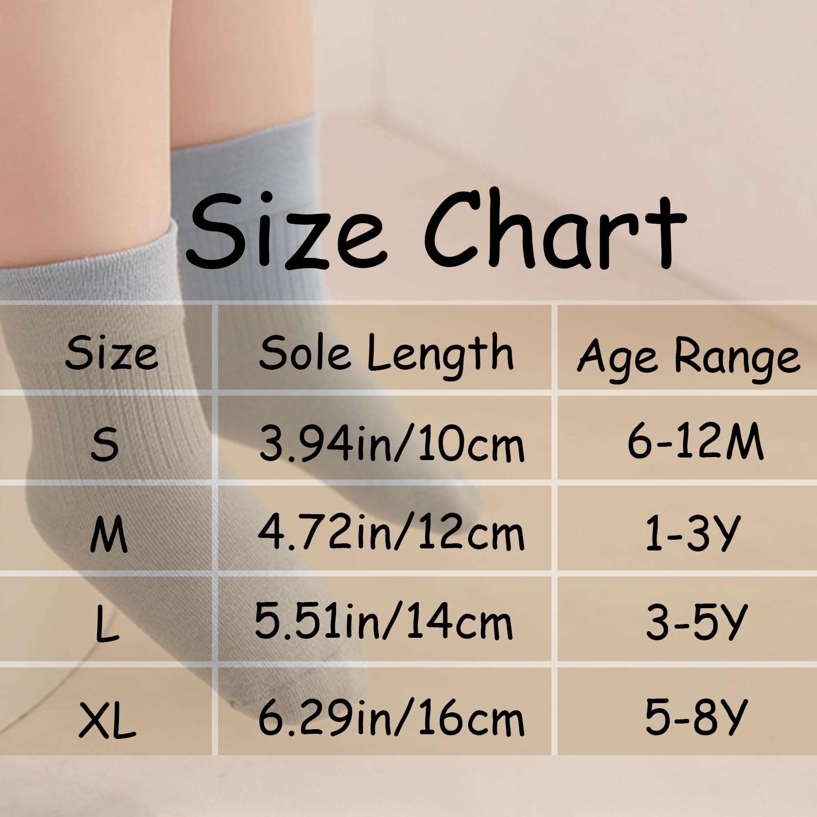 5 Pairs Soft Cotton Toddler Crew Socks - Stretchy Elastic Baby Socks for Boys & Girls - Unisex Solid Color Kids Socks for Everyday Wear, Playtime & School