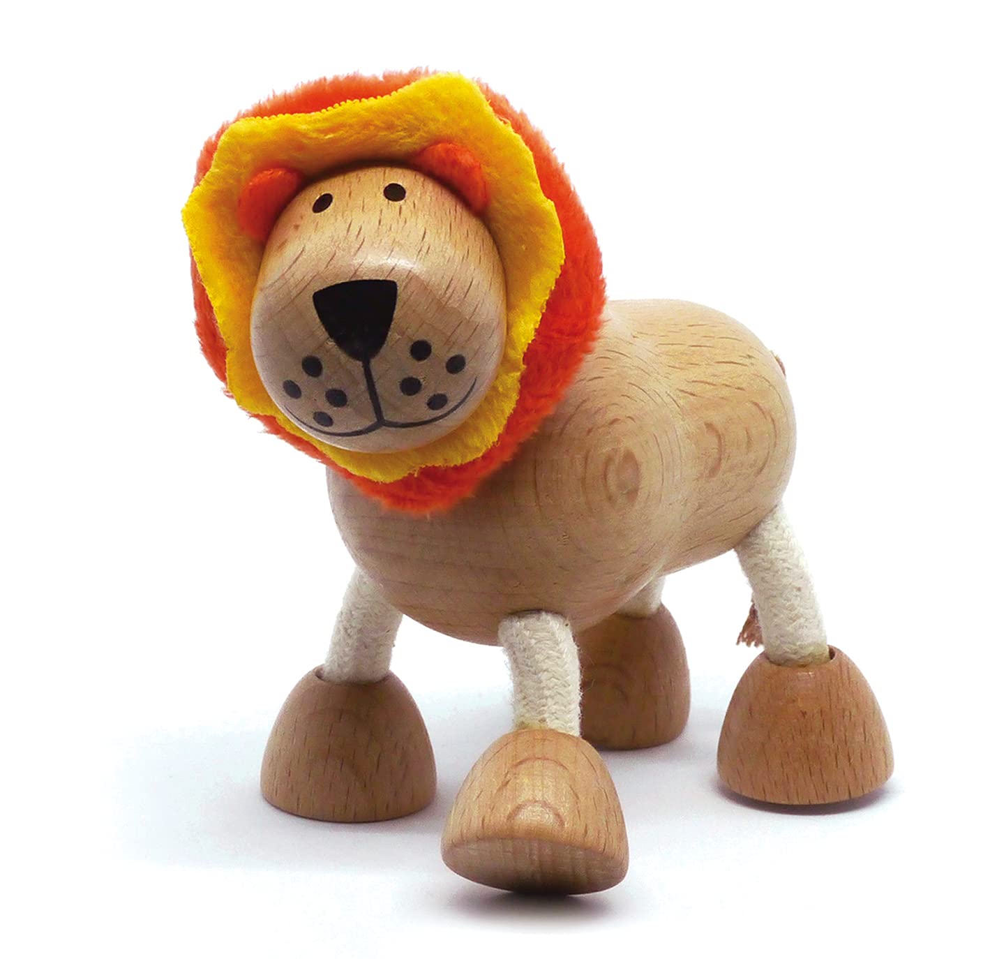 Eco-Friendly Wooden Safari Animal Toys for Toddlers - Bendable & Posable Jungle Playset with 5 Figures - Safe for Kids & Planet - Perfect for Pretend Play, Learning & Gifts for Boys & Girls