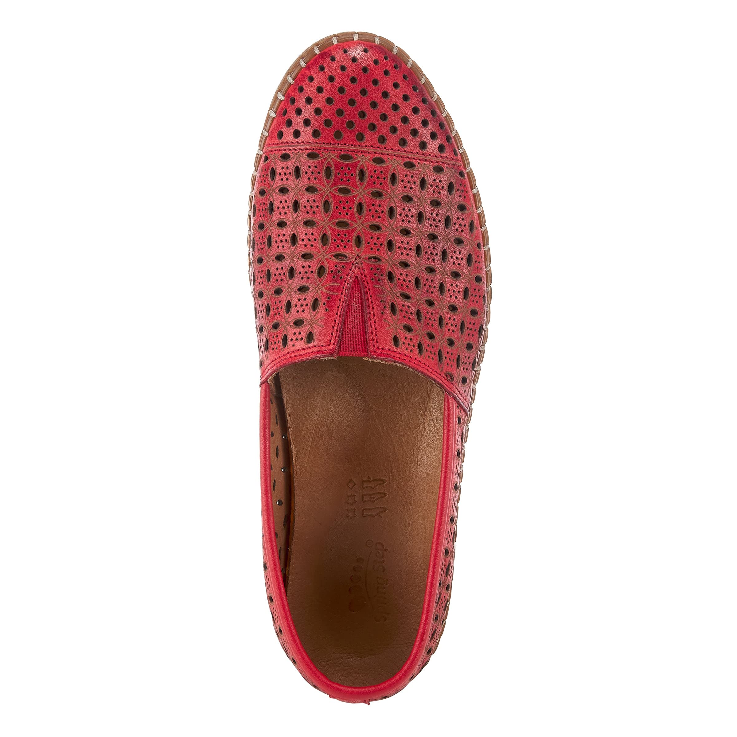 Spring Step Oralis Women's Leather Loafers - Comfortable Slip-On Casual Shoes with Cushioned Insole & Non-Slip Rubber Outsole - Low Heel for Work, Office, and Everyday Wear