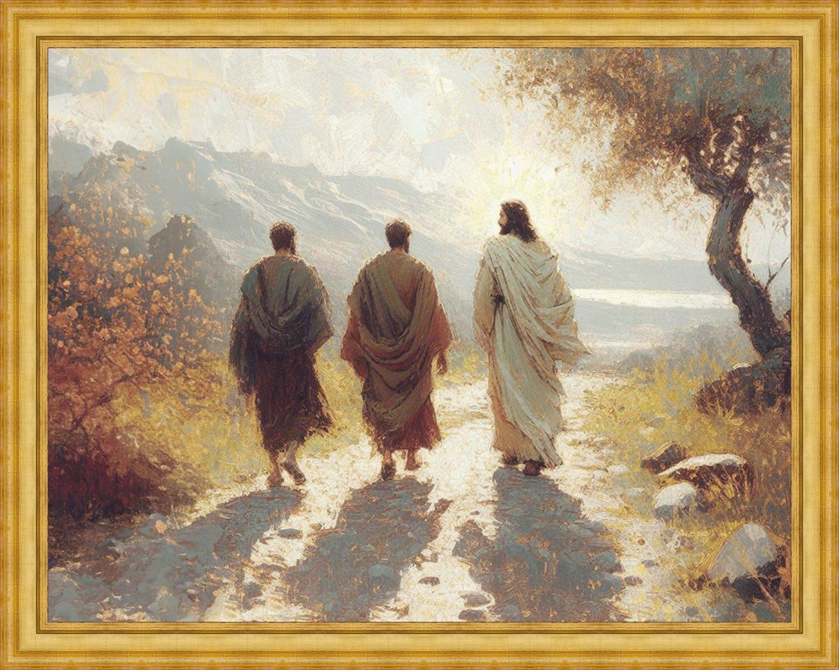 Jesus Went With Them Large Wall Art - Inspirational Christian Home Decor for Living Room, Bedroom & Office - Perfect for Faith-Based Gifts & Spiritual Spaces