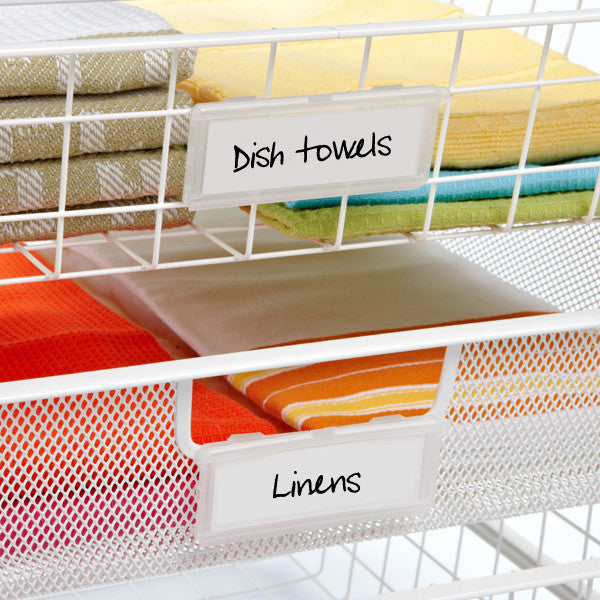 Durable Label Holders Pack of 4 - Waterproof & Reusable for Organizing Files, Folders & Storage Boxes - Perfect for Office, School & Home Organization