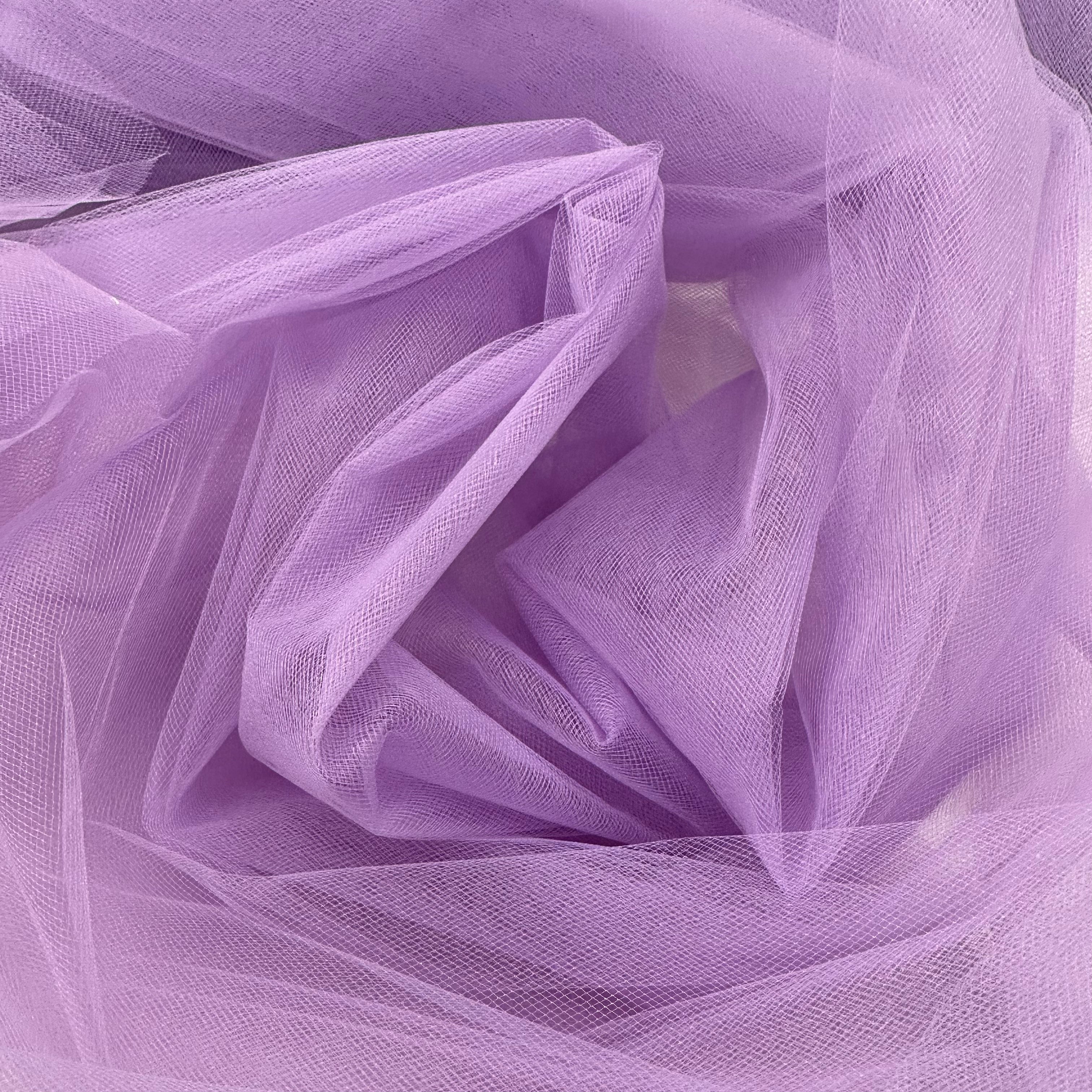 Premium American Tulle Fabric for Wedding Dresses & DIY Crafts - Soft & Elegant Grape Color