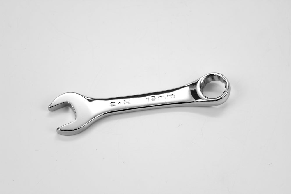 13mm 12-Point Metric Short Combination Chrome Wrench - Perfect for Automotive Repairs, Plumbing & DIY Projects