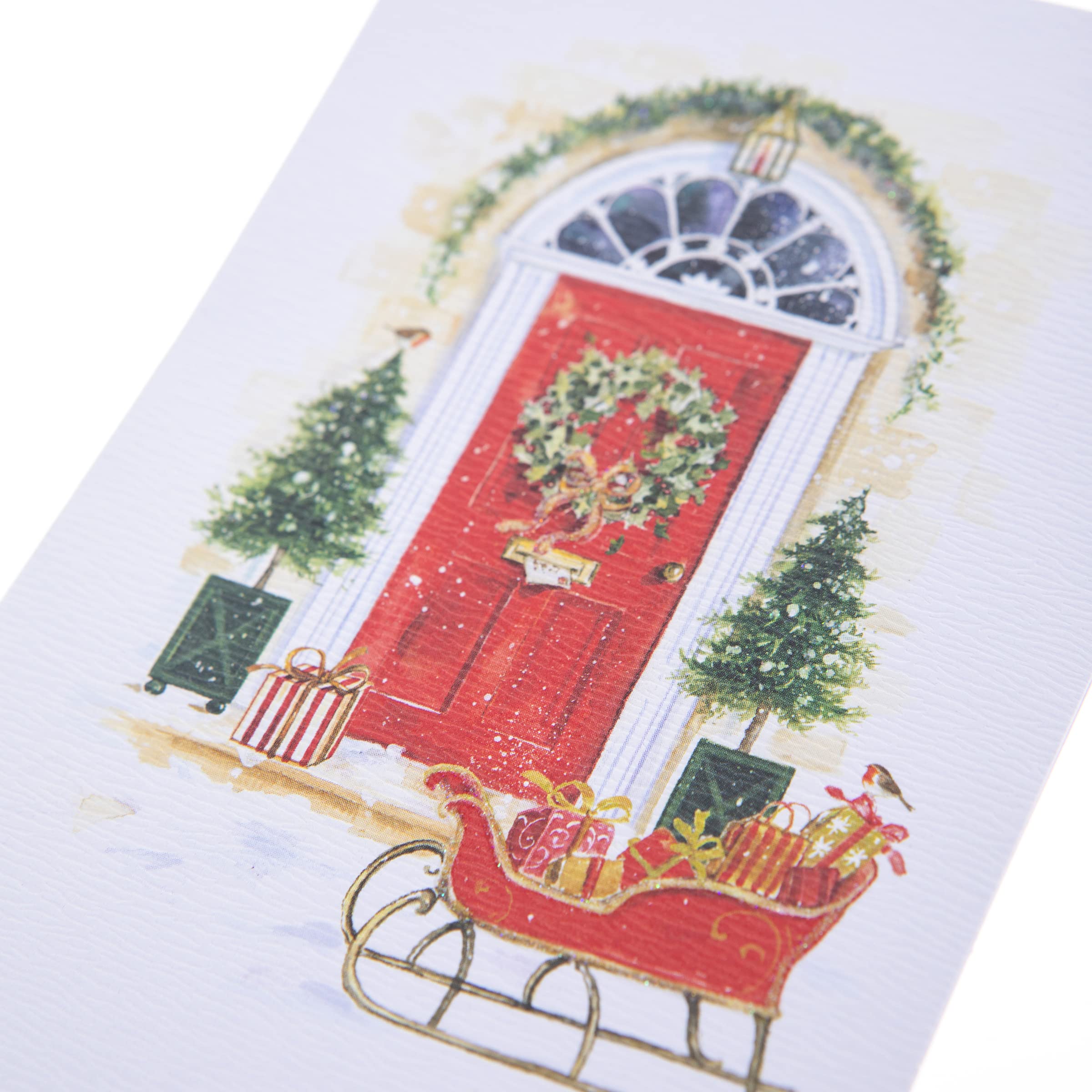 Festive Christmas Greeting Cards - Pack of 20 Holiday Cards with Envelopes, Merry Christmas Printed Inside, Perfect for Holiday Wishes, Office Gifts & Family Greetings