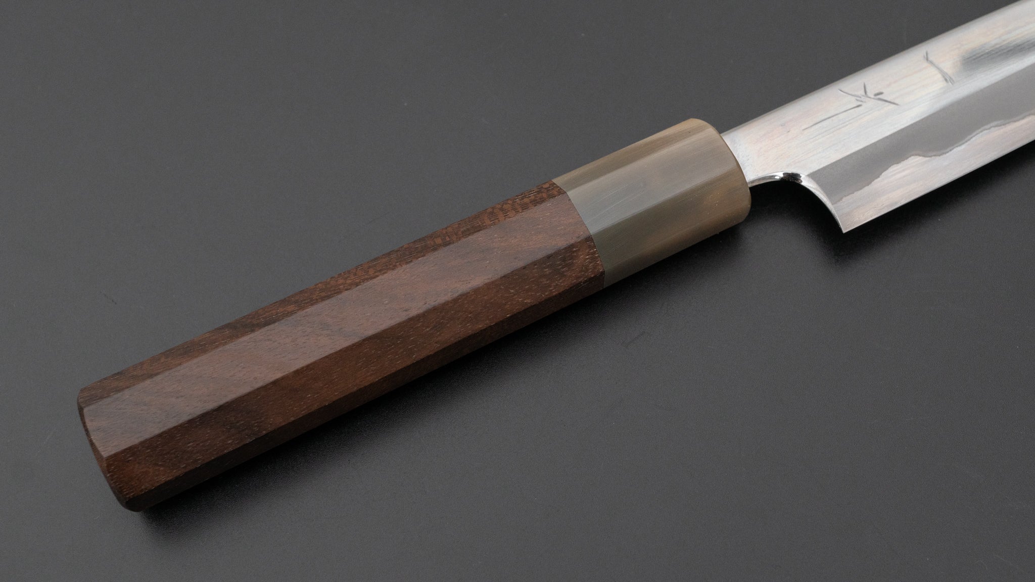 Hitohira Togashi Blue #1 Stainless Clad Petty Knife 165mm with Ziricote Handle - Mirror Polished Japanese Chef Knife for Slicing, Peeling & Precision Cutting - Perfect for Home Cooks & Professional Chefs