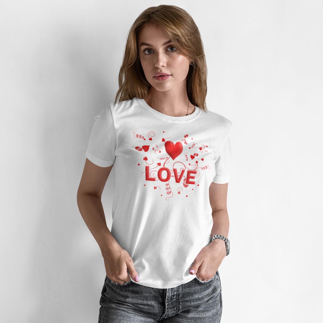 Valentine's Day Shirts for Women - Cute Love Tops with Heart Prints - Perfect Valentine's Gift for Her - Great for Date Night & Romantic Occasions