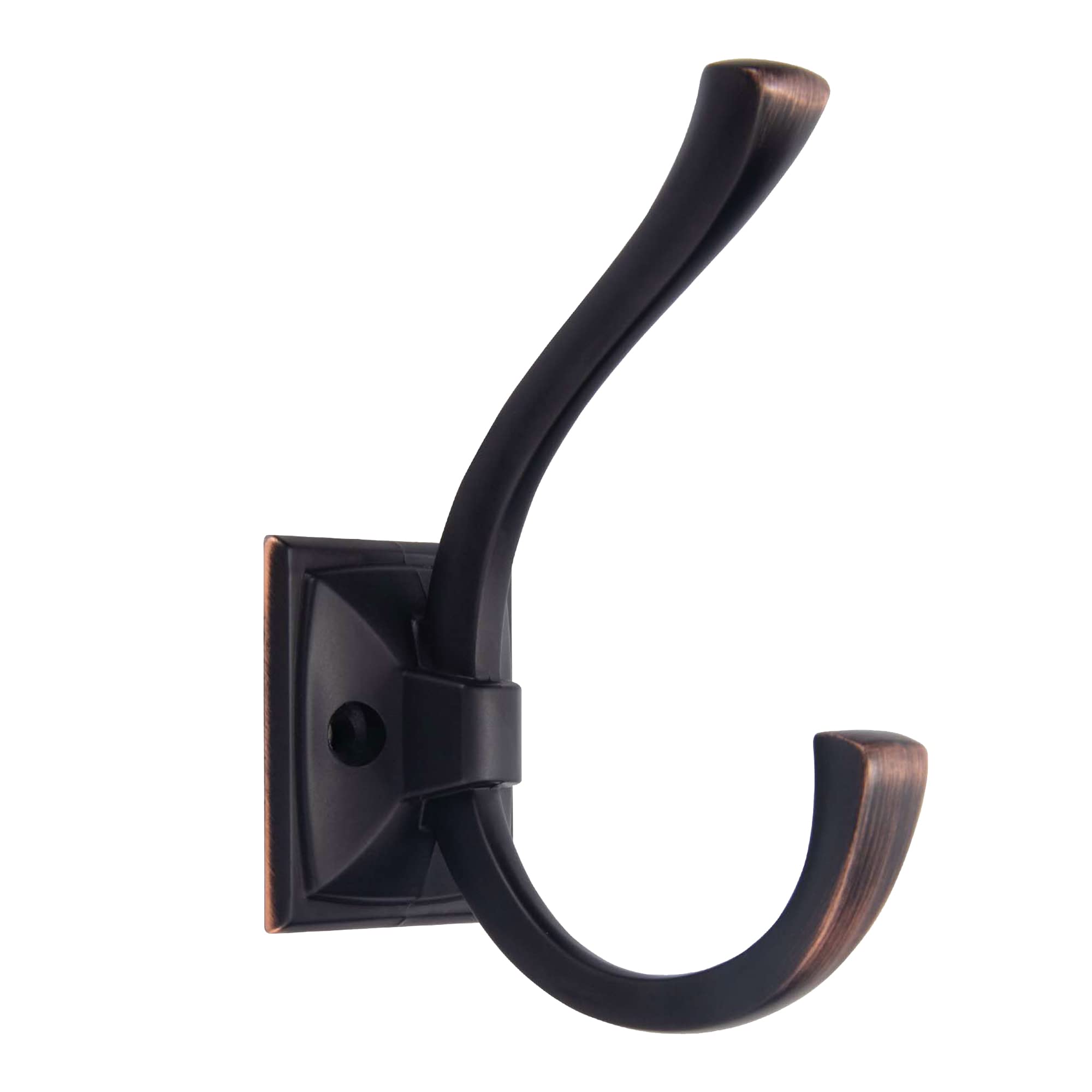 5 Pack Antique Wall Hooks - Oil Rubbed Bronze Coat & Towel Hooks for Entryway, Bathroom, Bedroom | Rustic Home Decor for Coats, Hats, Bags & Robes