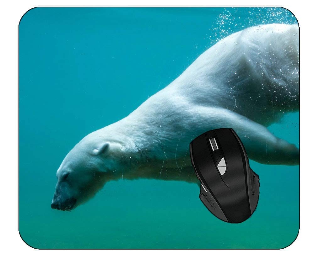 Premium Polar Bear Mouse Pad - Non-Slip Gaming & Office Desk Mat with Underwater Wildlife Design - Perfect for Work, Gaming & Home Office Use