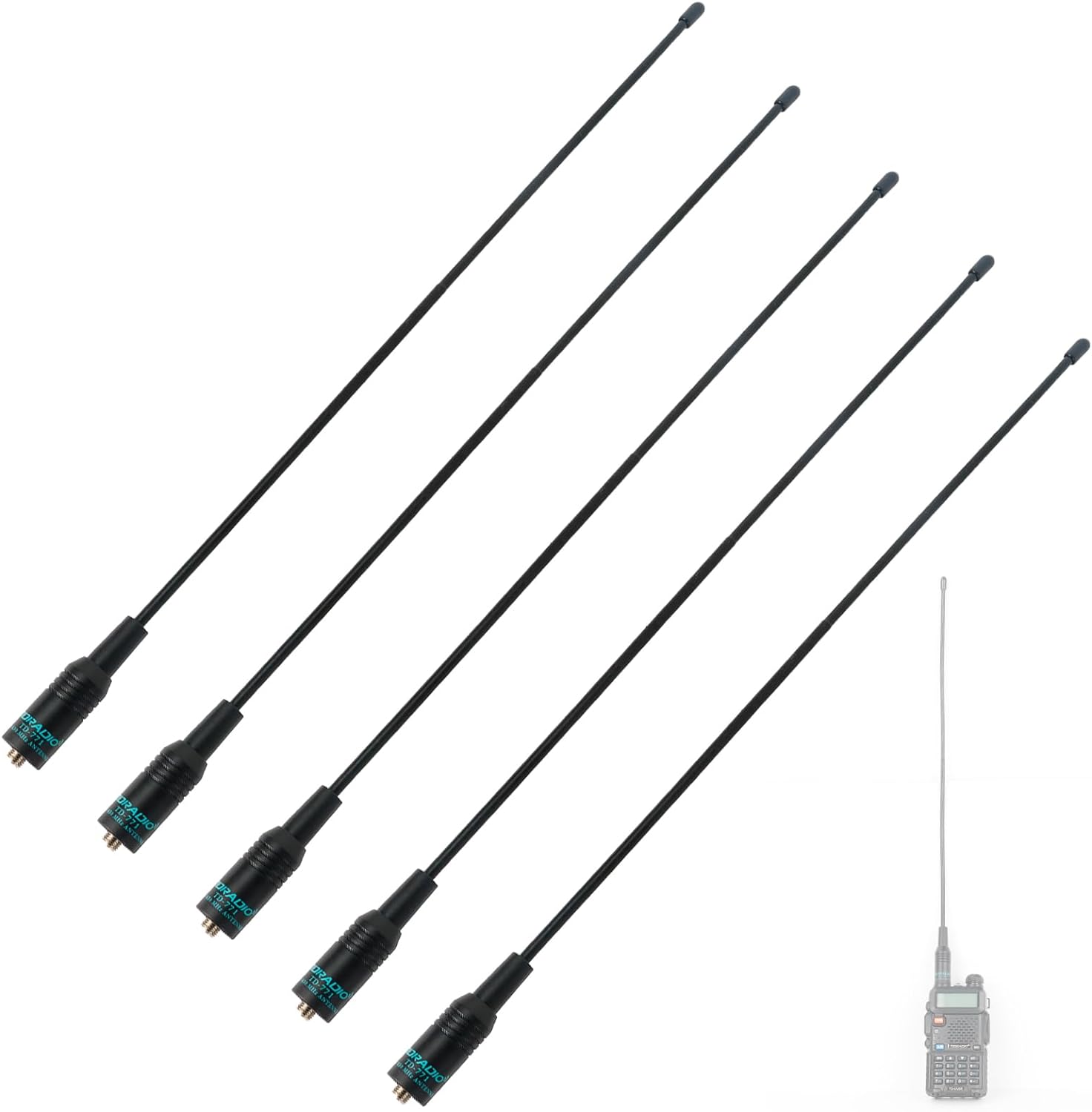 15.15 Inch Whip Antenna SMA Female Connector for Ham Radios, GMRS, Air Band - Perfect for Outdoor Adventures, Emergency Communication & Radio Enthusiasts