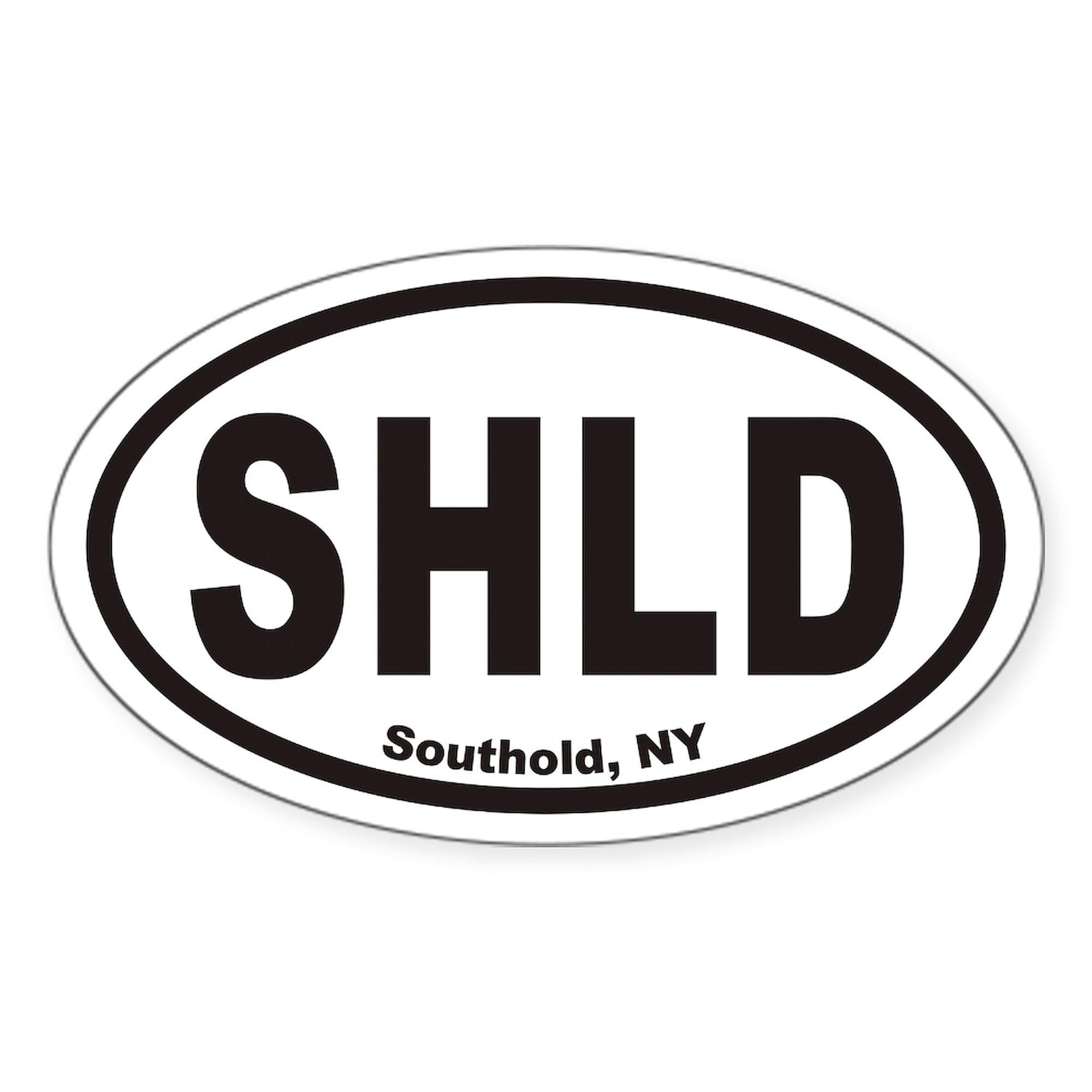 Southold NY SHLD Euro Oval Sticker - Durable Vinyl Car Bumper Decal for Cars, Trucks & Laptops - Perfect for Travel Enthusiasts & Local Pride Display