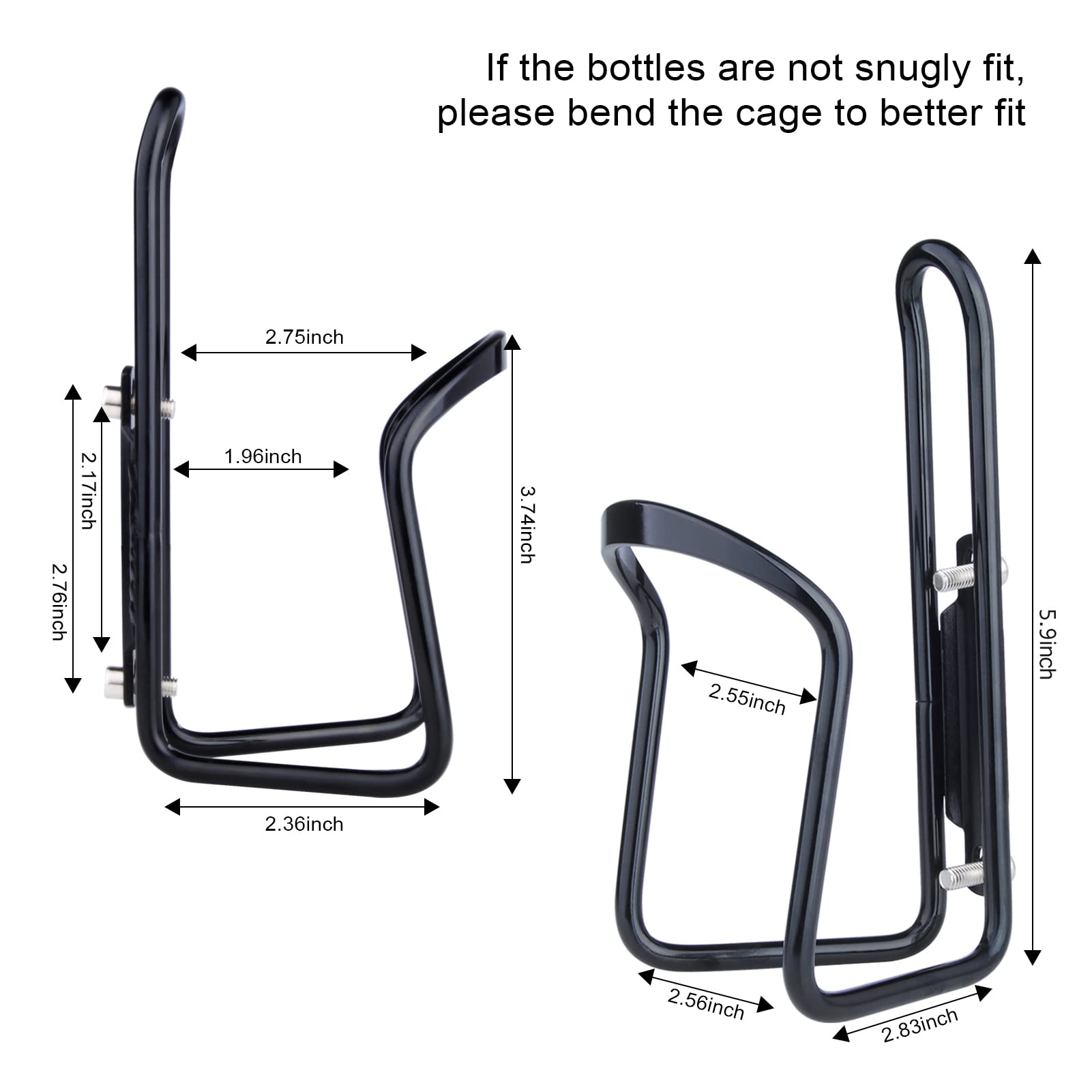 FiveBox Aluminum Alloy Bike Water Bottle Cage Holder - Lightweight & Durable Cycling Accessory for Road, Mountain & Commuter Bikes - Perfect for Outdoor Sports, Fitness & Daily Rides