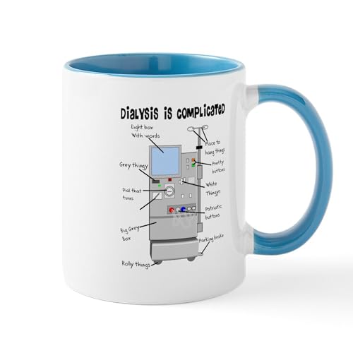 White/Blue Inside - Dialysis Mugs