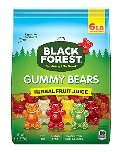 Premium Black Forest Gummy Bears Candy - 6 lbs Bulk Pack (3 x 2 lb Bags) | All-Natural Fruit Flavors | Perfect for Parties, Movie Nights & Office Snacks