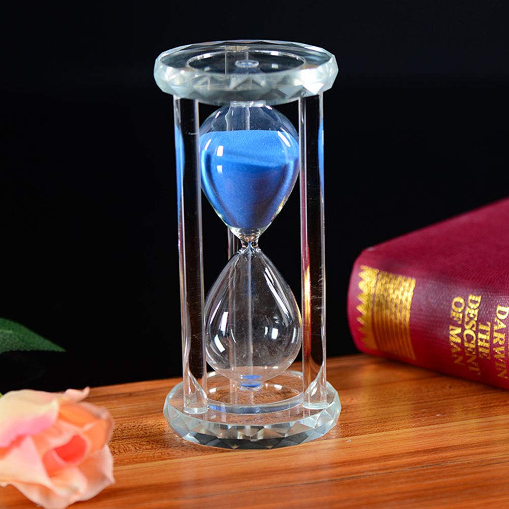 15/30/60 Minute Purple Crystal Hourglass Sand Timer - Kitchen Cooking, Home Office Decor, Christmas & Birthday Gift - Perfect for Baking, Meditation, Study & Time Management (15 Minutes)