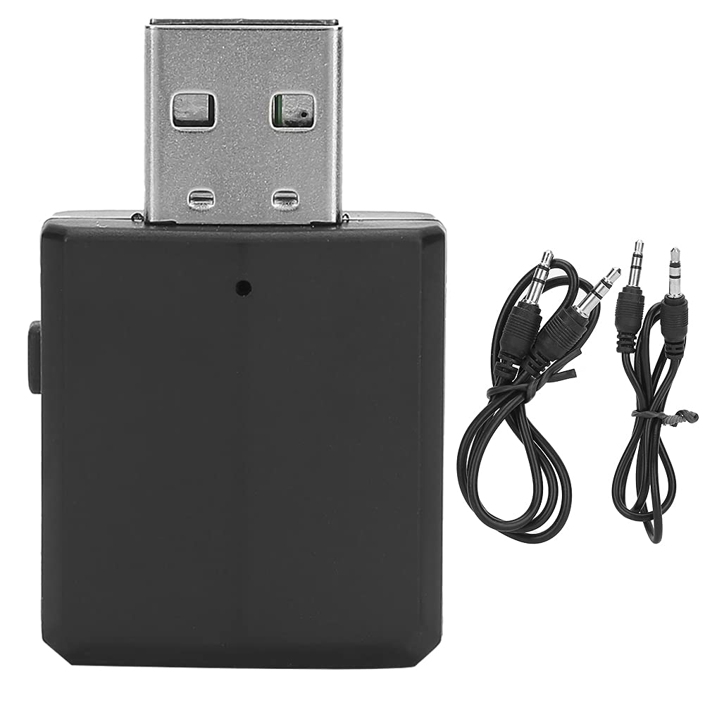 Wireless Bluetooth Audio Transmitter & Receiver - 3-in-1 USB Adapter with 2 Cables for PC, Laptop, Home Stereo, Headphones, Smartphones & CD Players | Wireless Audio Streaming for Home Office, Gaming & Music Listening