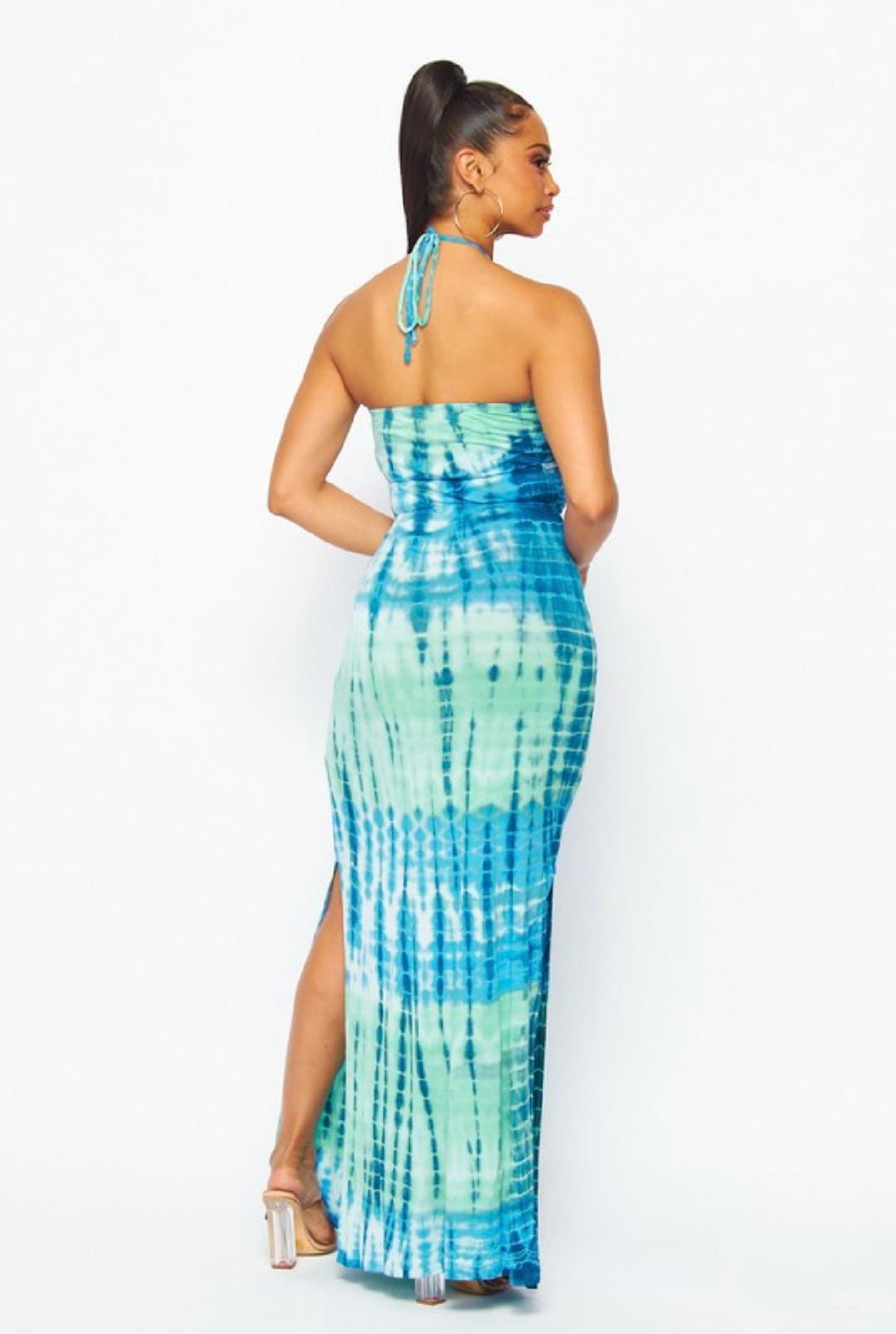 Taylor Tie Dye Cut Out Maxi Dress - Boho Chic Summer Beach Dress for Women, Perfect for Vacations, Music Festivals & Date Nights