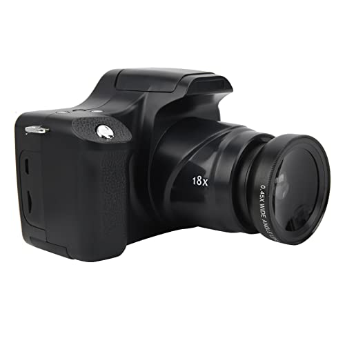 High-Quality Portable Digital Camera with 3.0-Inch LCD Screen & 18X Zoom | 24MP SLR Camera for Photography Enthusiasts | Perfect for Family Gatherings, Outdoor Travel, Kids Gifts & Vlogging (Black)