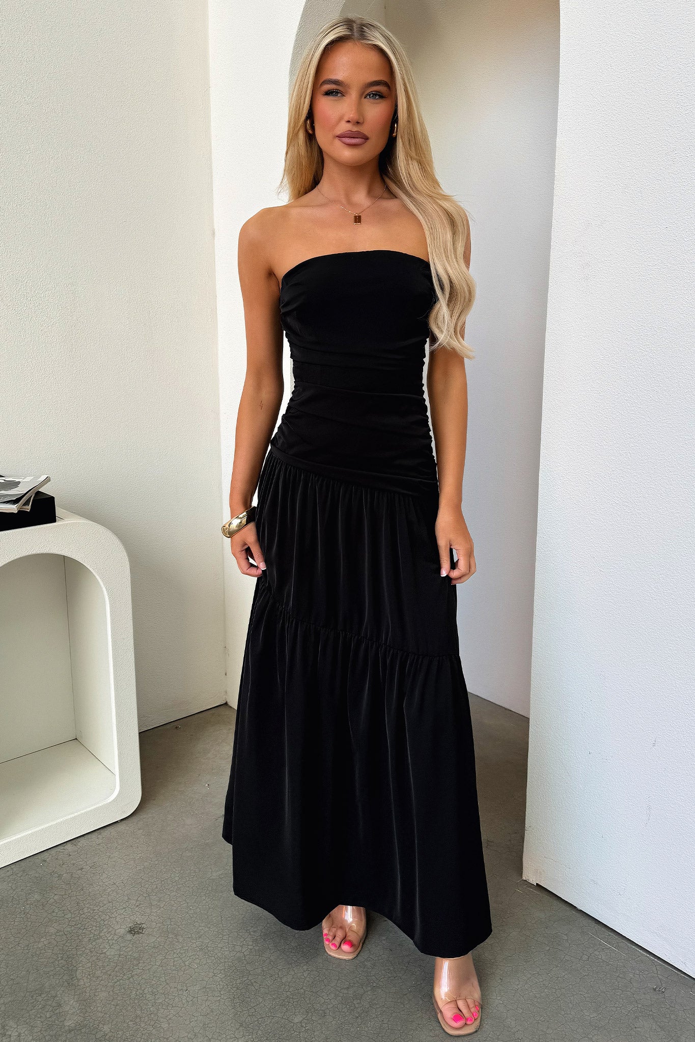 Charlotte Maxi Dress for Women - Elegant Black Long Summer Dress | Perfect for Beach, Party & Casual Wear