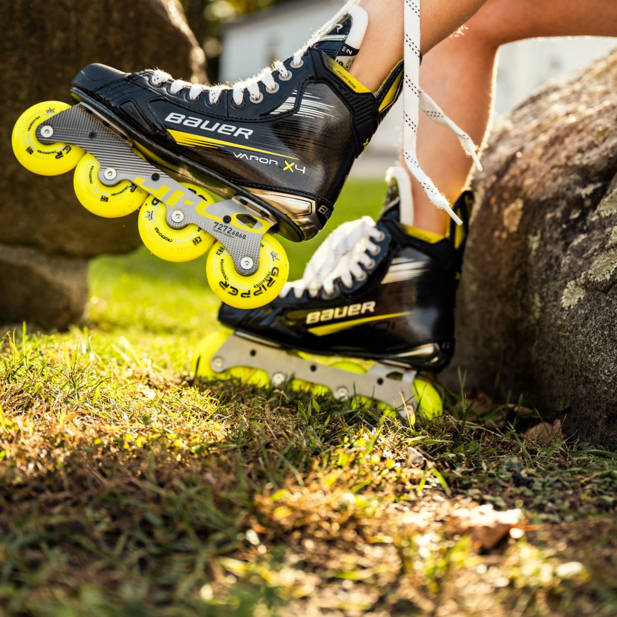 Bauer Vapor X4 Roller Hockey Skates for Intermediate Players - Perfect for Street Hockey, Rink Games & Training Sessions