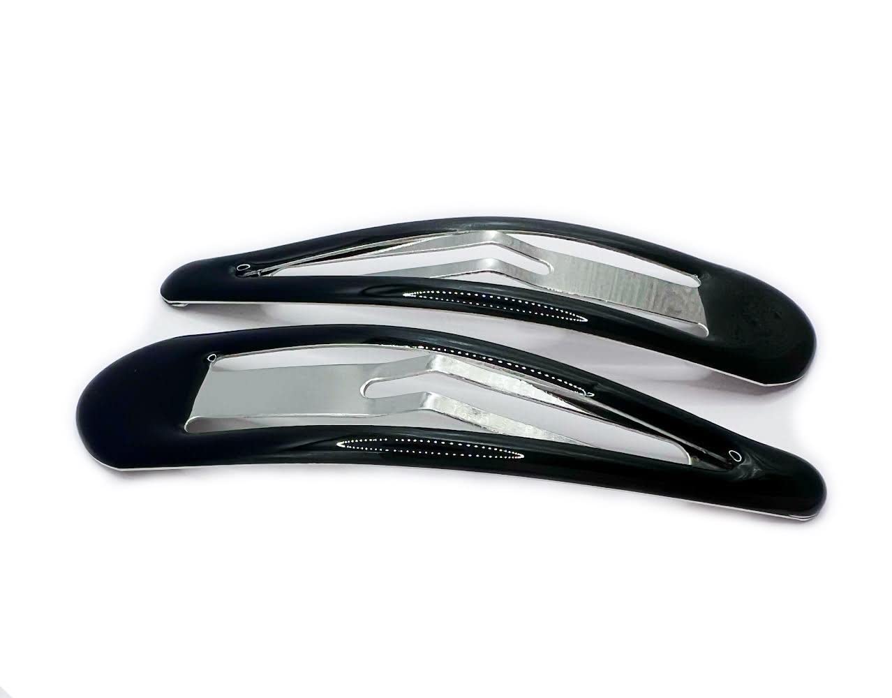 MYlittleKID 2-Pack Large Hair Clips for Women - 9cm Metal Snap Barrettes for Thick Hair, Sleep & Everyday Use (Black) - Perfect for Work, School & Special Occasions