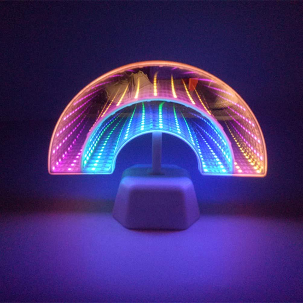 Rainbow Double-Sided LED Mirror Lights - Decorative Table Lamp for Bedroom, Living Room, Party, Bar & Cafe - Perfect for Home Decor, Mood Lighting & Special Events