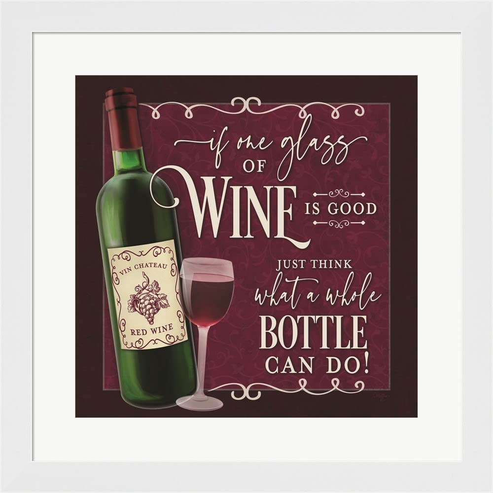 Whole Bottle by Mollie B. - 20x20 Inch White Framed Art Print - Modern Wall Decor for Living Room, Bedroom & Office