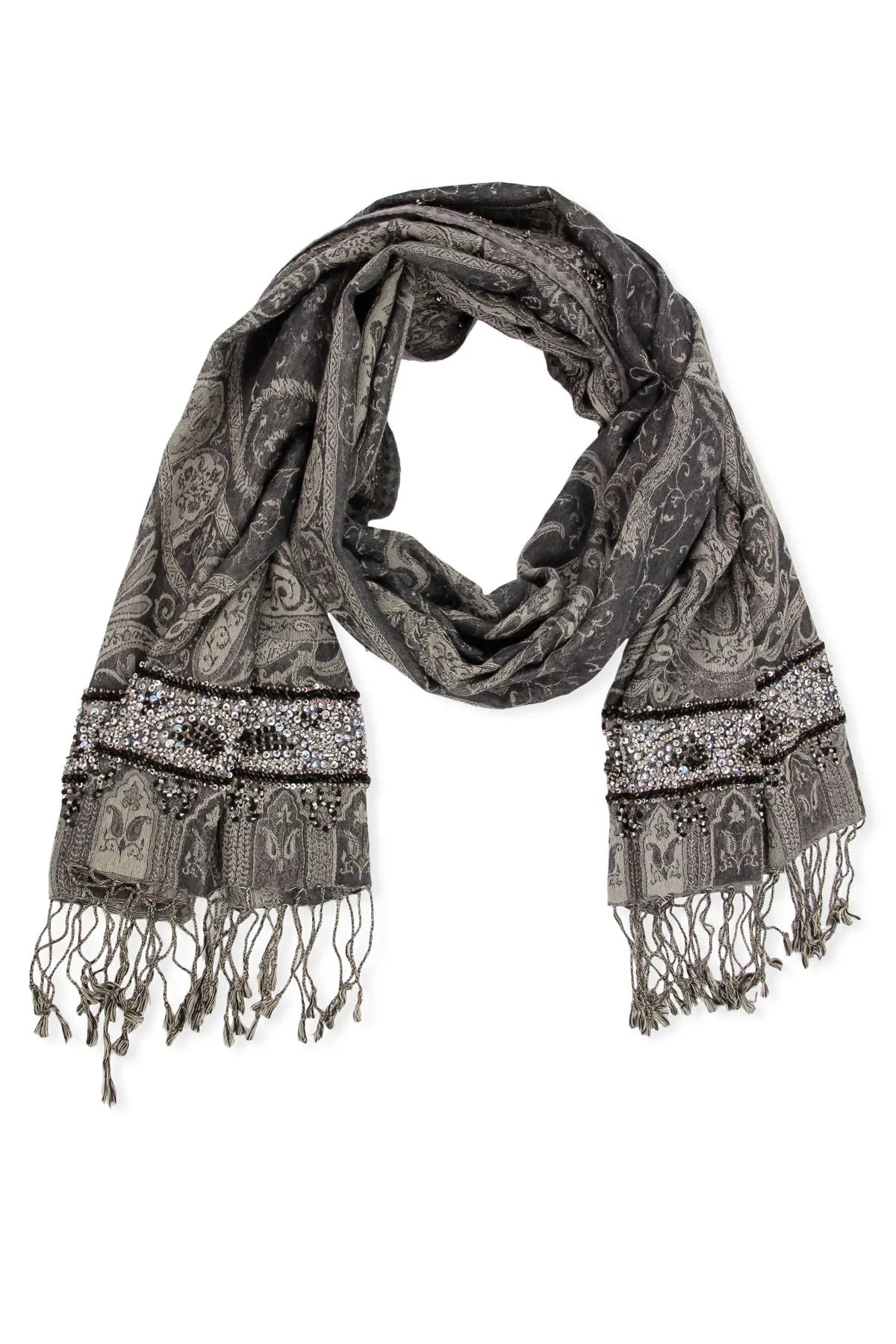 Handmade Embroidered Ikat Scarf - Soft Lightweight Fashion Accessory for Women - Perfect for Boho Outfits, Weddings & Special Occasions