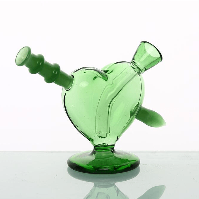 Mini Heart Glass Joint Bubbler - Smart Portable Bong for Smooth Hits | Lightweight & Compact Design | Perfect for Travel, Parties & Home Use