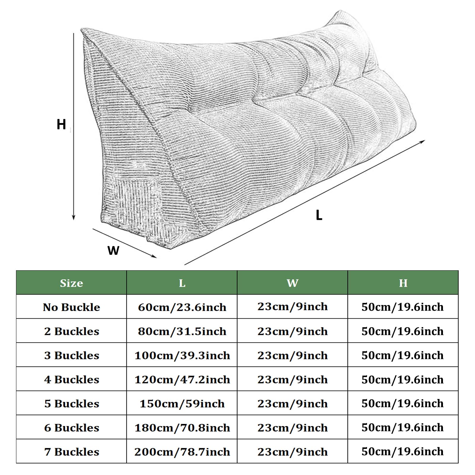 Ergonomic Lumbar Support Bed Pillow - Large Wedge Reading Backrest Cushion for Bed, Sofa & Bay Window (100x50x23cm, Lake Blue) | Perfect for Reading, Relaxing & Back Pain Relief