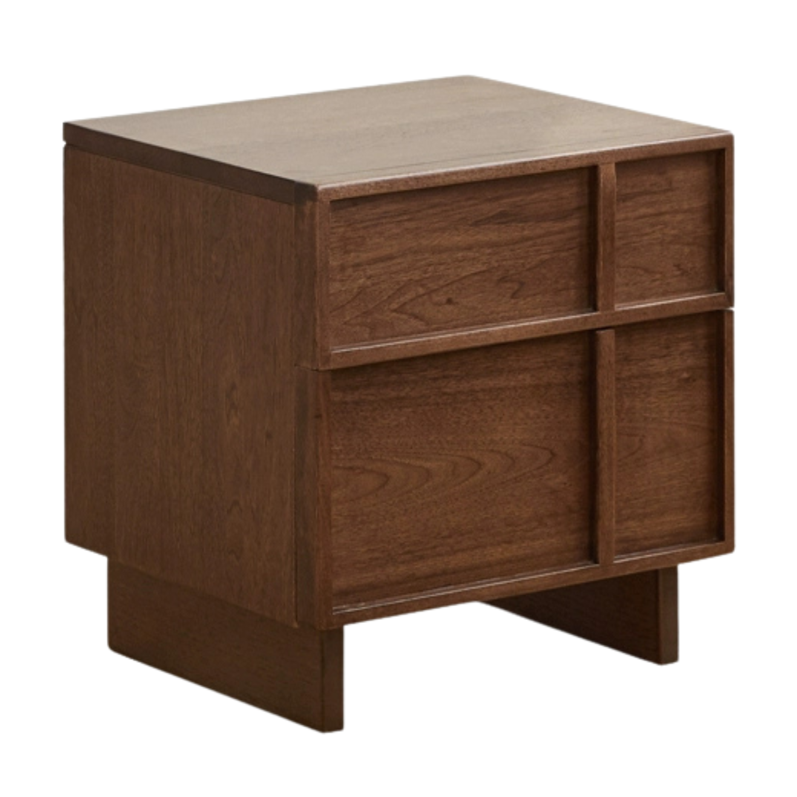 Solid Black Walnut Wood Nightstand with Drawer - Caluswood Bedside Table for Bedroom Storage | Perfect for Small Spaces, Apartment Living & Modern Home Decor