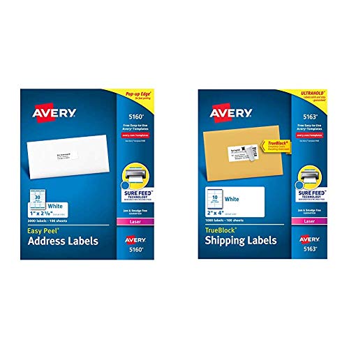 Avery 5160 Address Labels for Laser Printers, 1