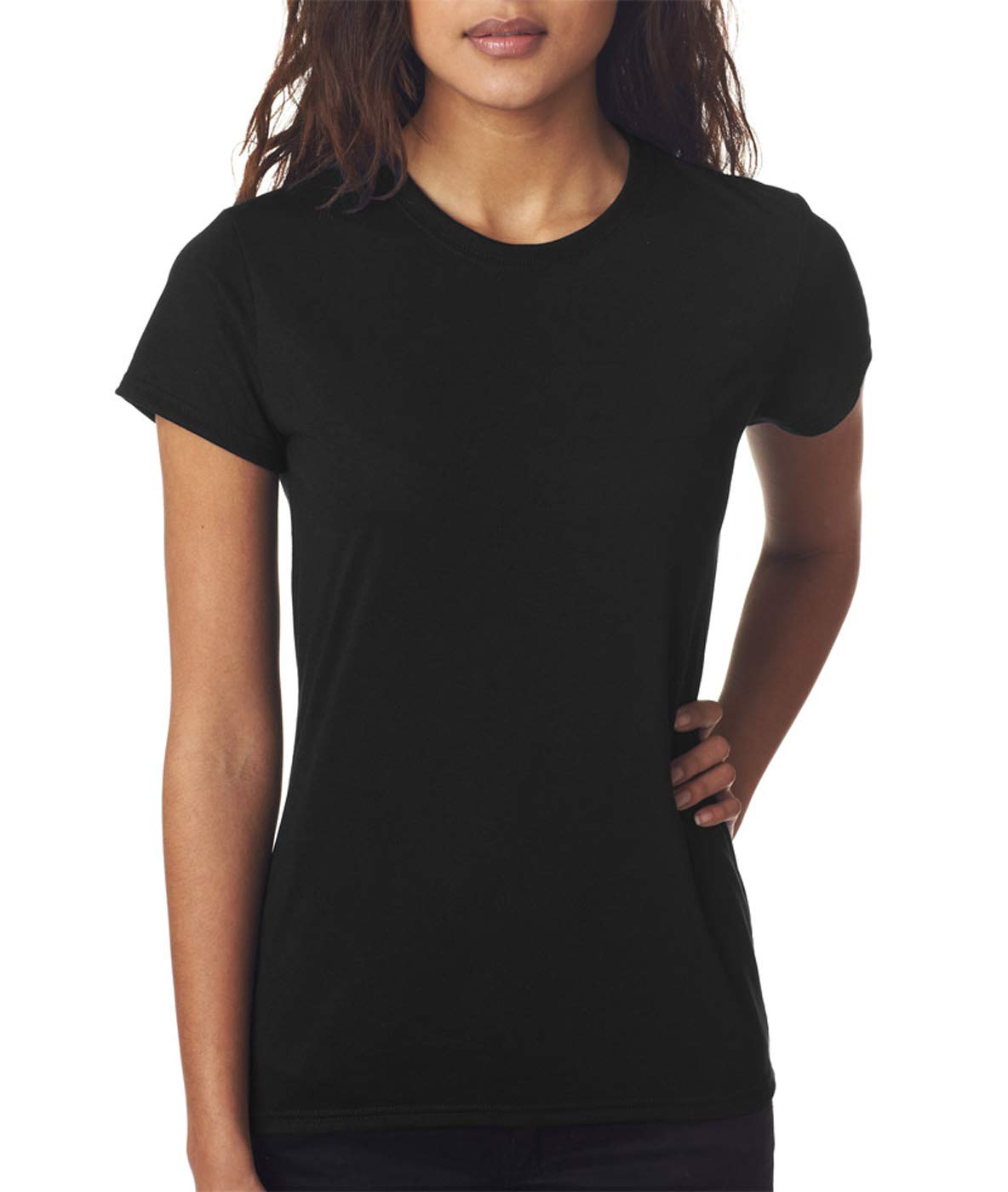 Gildan Performance Women's 4.5 oz. Short Sleeve T-Shirt (G420L) - Black - Comfortable Cotton Tee for Casual Wear, Gym & Everyday Outfits