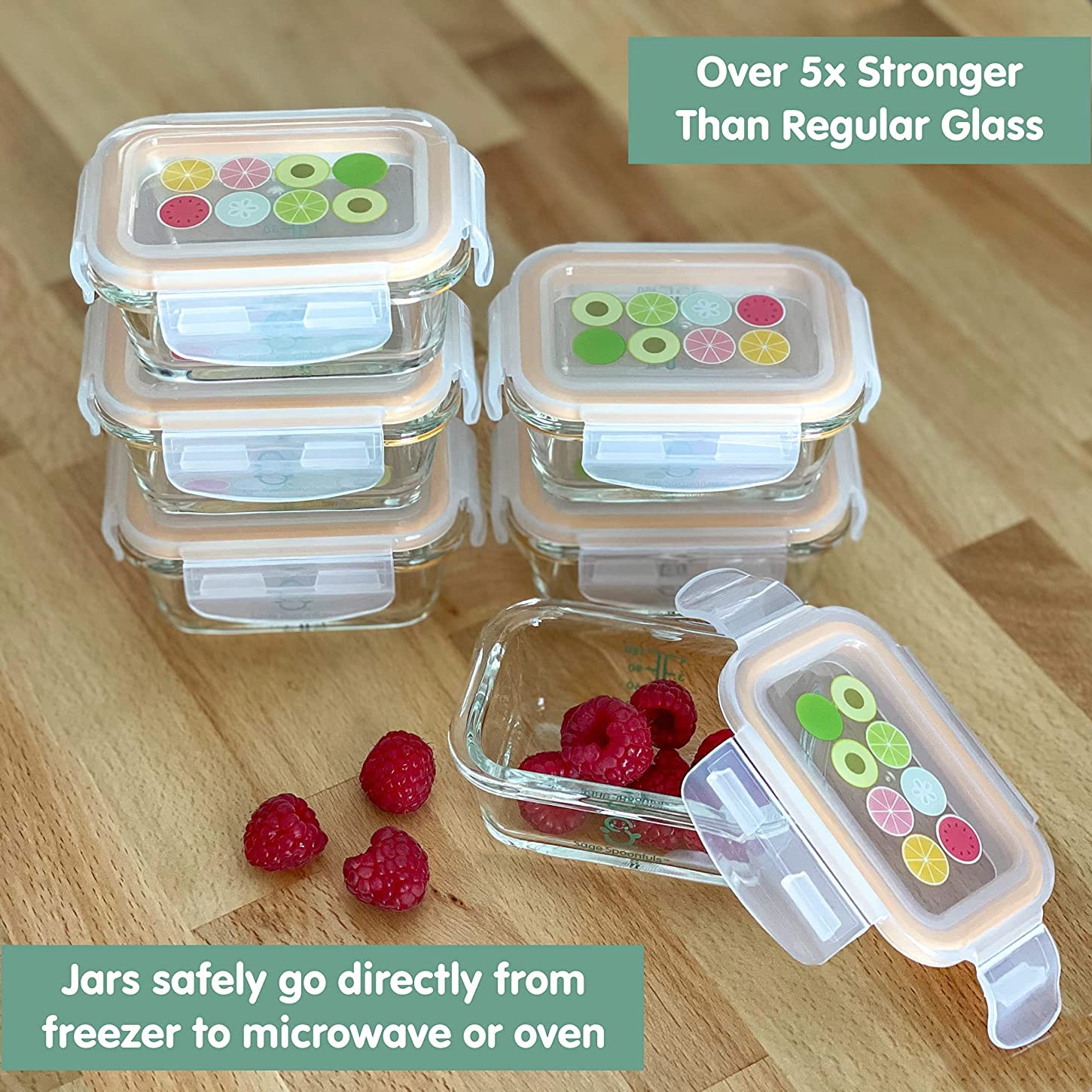 SAGE SPOONFULS 10-Piece Baby Food Maker Set - Electric Baby Food Processor & Blender for Fruits, Vegetables & Meat with Leakproof Glass Containers & Steamer Basket - Perfect for Homemade Baby Purees & Toddler Meals