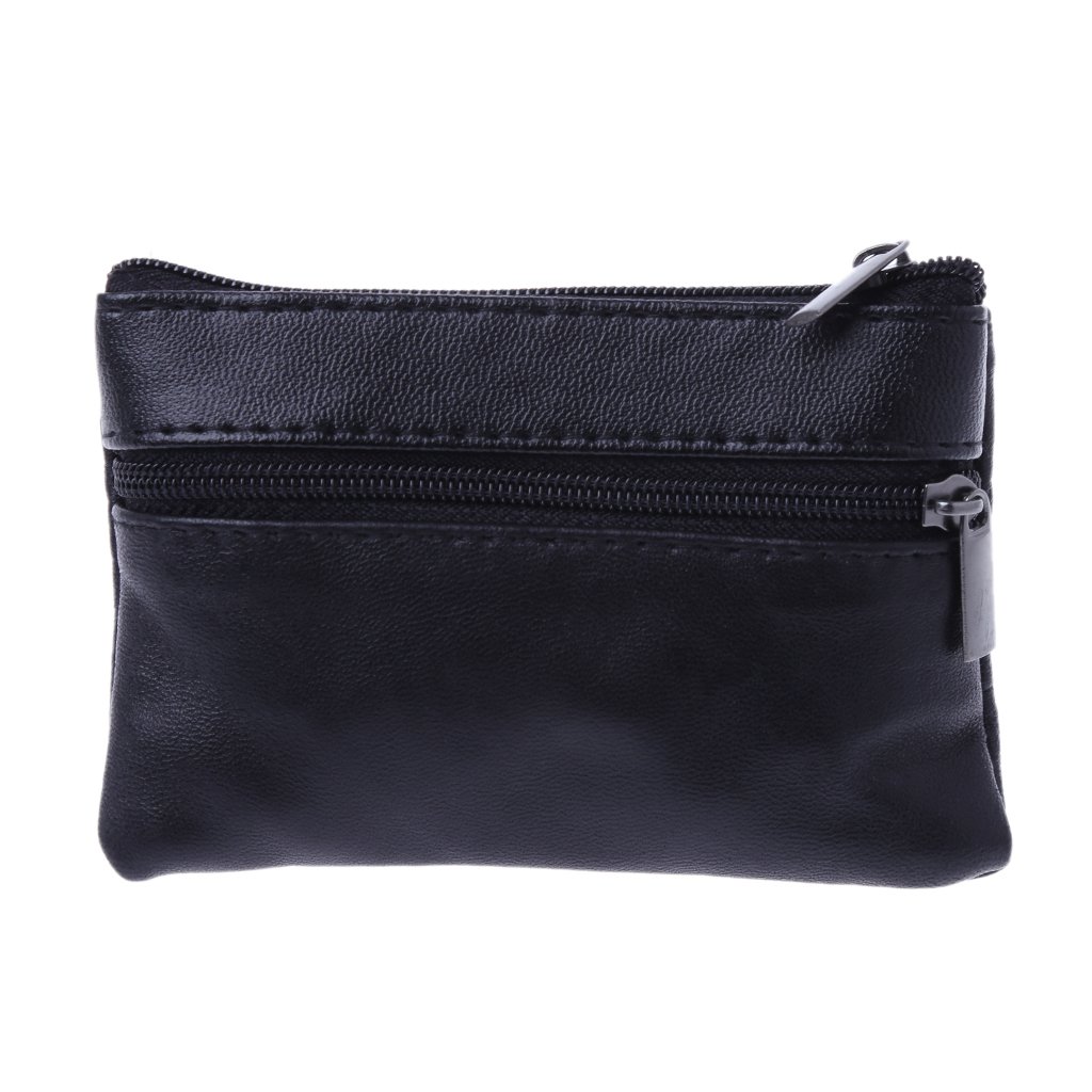 Men's Leather Coin Purse with Zipper - Slim Cash Wallet for Change, Keys & Cards - Durable Money Pouch for Everyday Use, Travel & Gifts