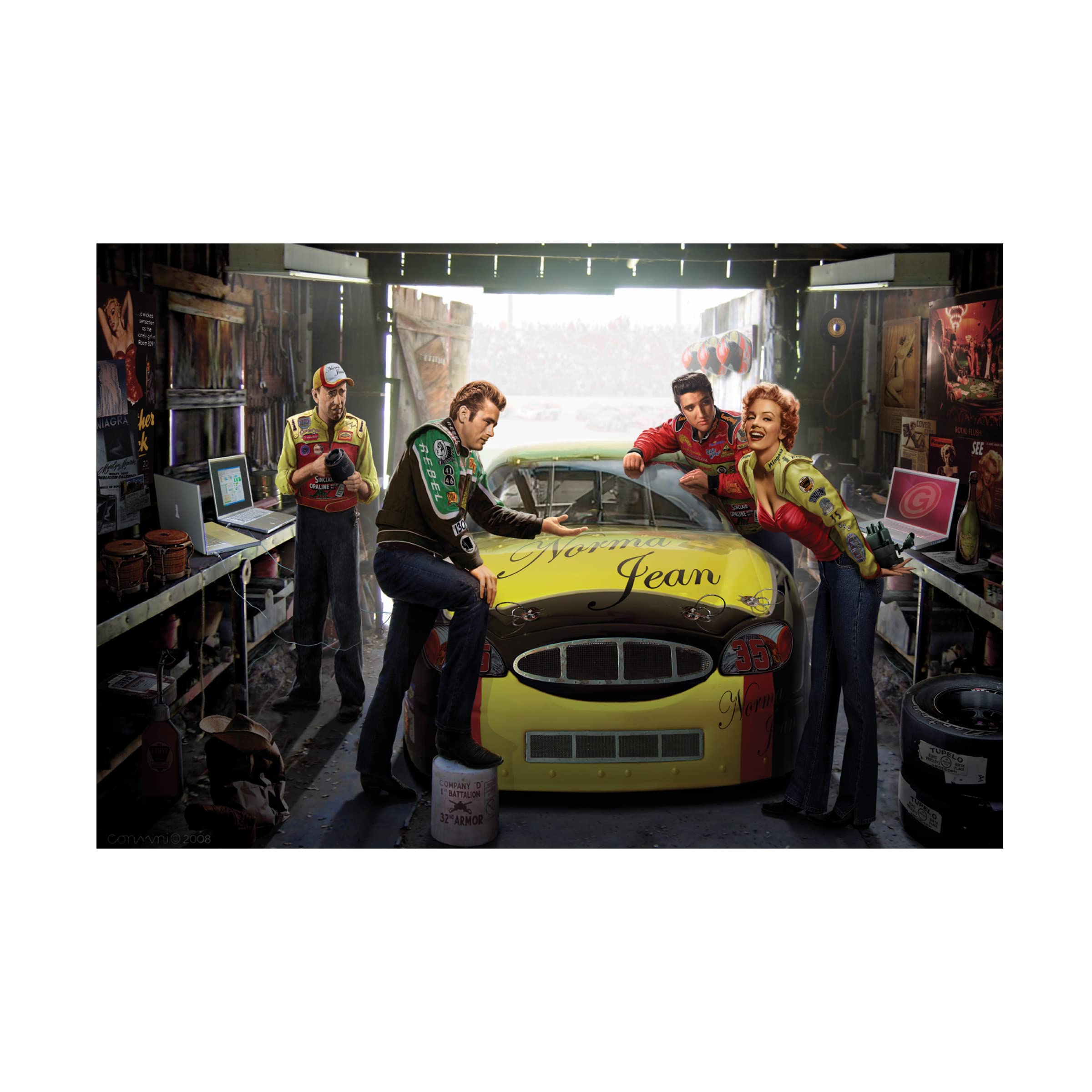 Trademark Fine Art 'Eternal Speedway' Canvas Wall Art by Chris Consani - Modern Abstract Painting for Living Room, Office & Bedroom Decor