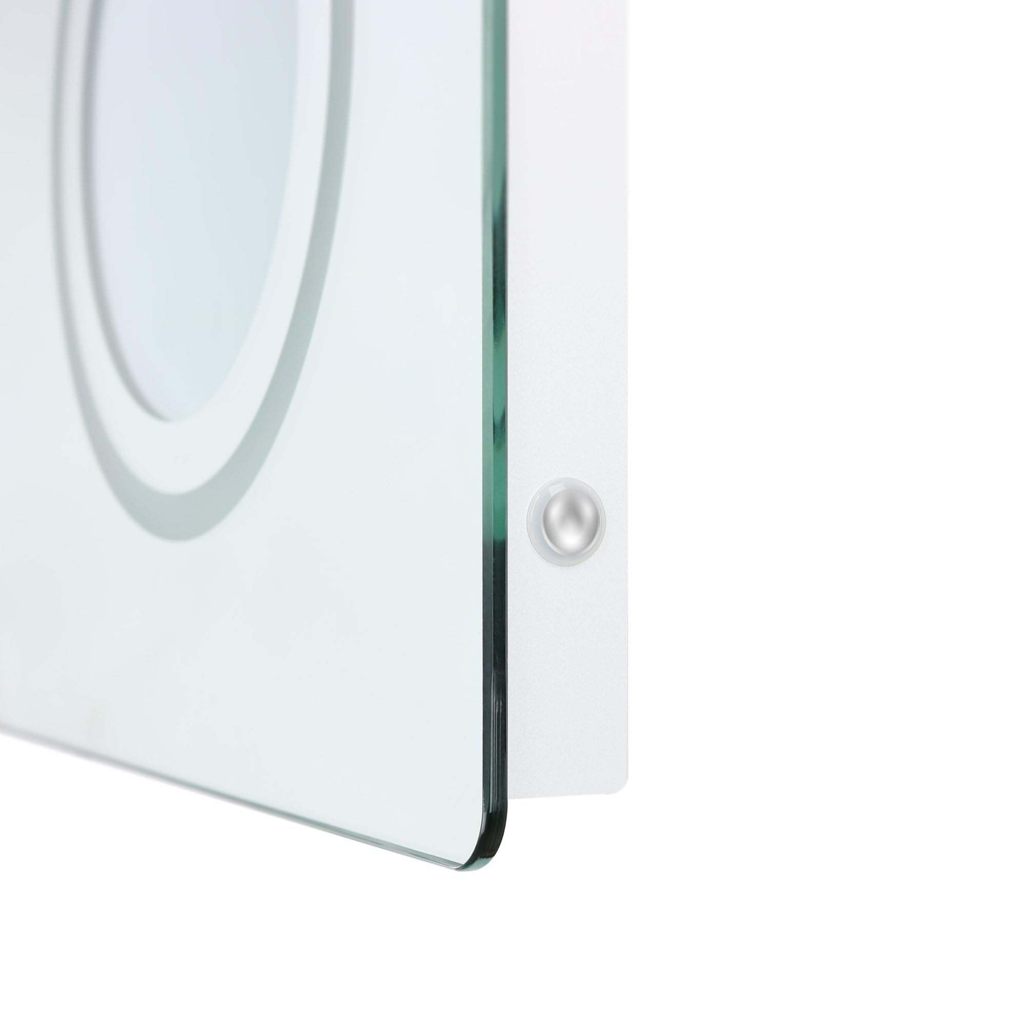 WarmlyYours 36 x 24 Inch LED Bathroom Vanity Mirror with Lights - Frameless Wall Mounted Makeup Mirror for Bathroom & Bedroom Decor - Perfect for Shaving, Makeup Application and Home Vanity Lighting