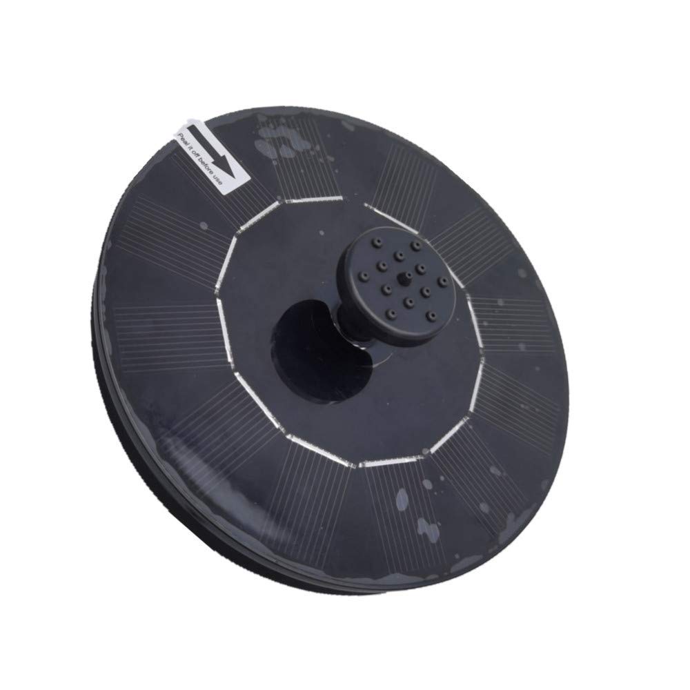 Solar Floating Water Fountain for Birdbath - 1.4W Portable Solar Powered Fountain Pump for Garden, Pond, Pool & Backyard Decor - Black Round Design (16x16x3.8cm) - Perfect for Outdoor Water Features, Bird Attraction & Relaxing Garden Ambiance