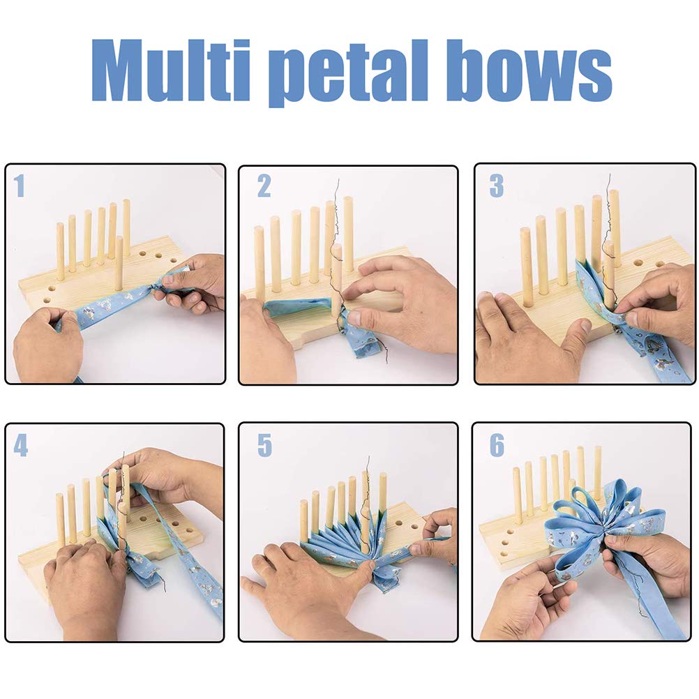 Sturdy Portable Wooden Wreath Bow Maker Machine - DIY Craft Tool for Holiday Decorations, Gift Wrapping & Home Decor (Beige)