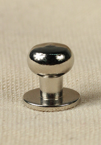 5x Button Rivet M3 Brass/Nickel 9.7x8.0mm - Perfect for Leather Craft, DIY Jewelry & Bag Making Accessories