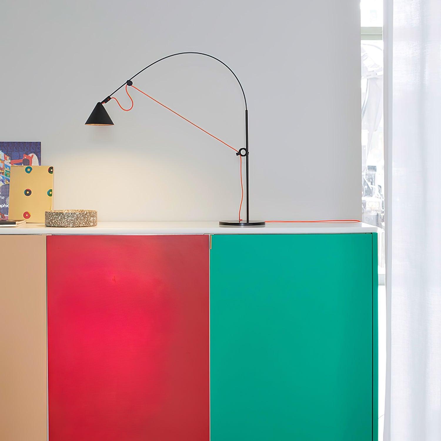 Ensure Black Table Lamp - Modern LED Desk Light for Home Office, Bedroom & Study - Perfect for Reading, Working & Decor