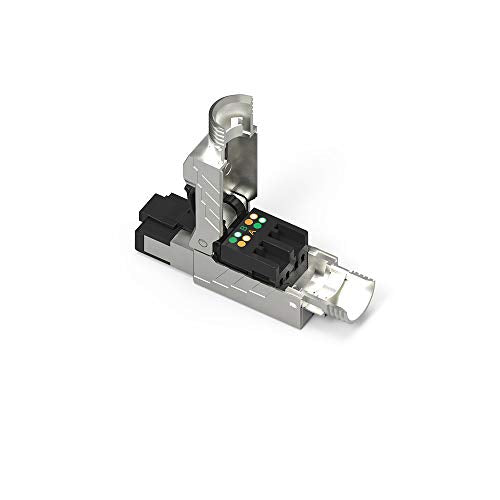 CAT.8 Ethernet Connector RJ45 Toolless Shielded Termination Plug - 2 Pack for High-Speed Network Setup in Home/Office/Data Center