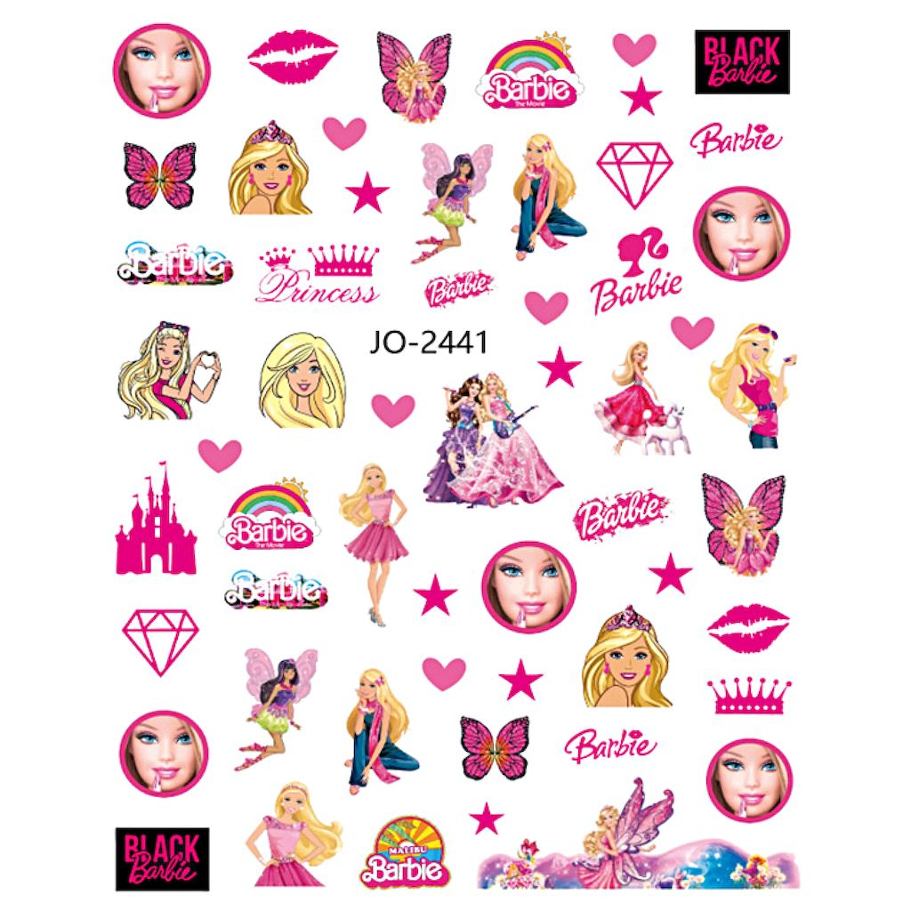 Barbie Nail Art Stickers for Girls - Self-Adhesive Nail Decals with Cute Designs - Perfect for Parties, Gifts & DIY Manicures