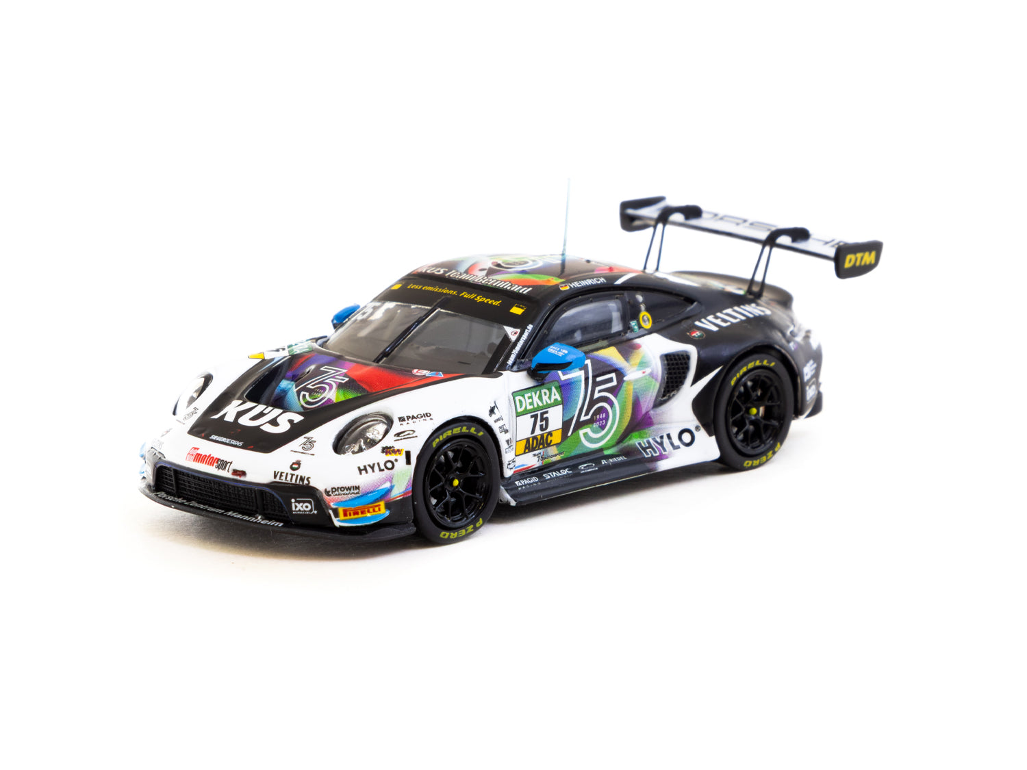 Tarmac Works 1/64 Scale Porsche 911 GT3 R DTM 2023 #75 Diecast Model Car - Perfect for Collectors, Racing Enthusiasts & Diorama Displays