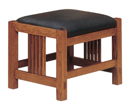 Spindle Footstool - Handcrafted Wooden Ottoman with Classic Design for Living Room, Bedroom, or Nursery - Perfect for Extra Seating, Footrest, and Home Decor