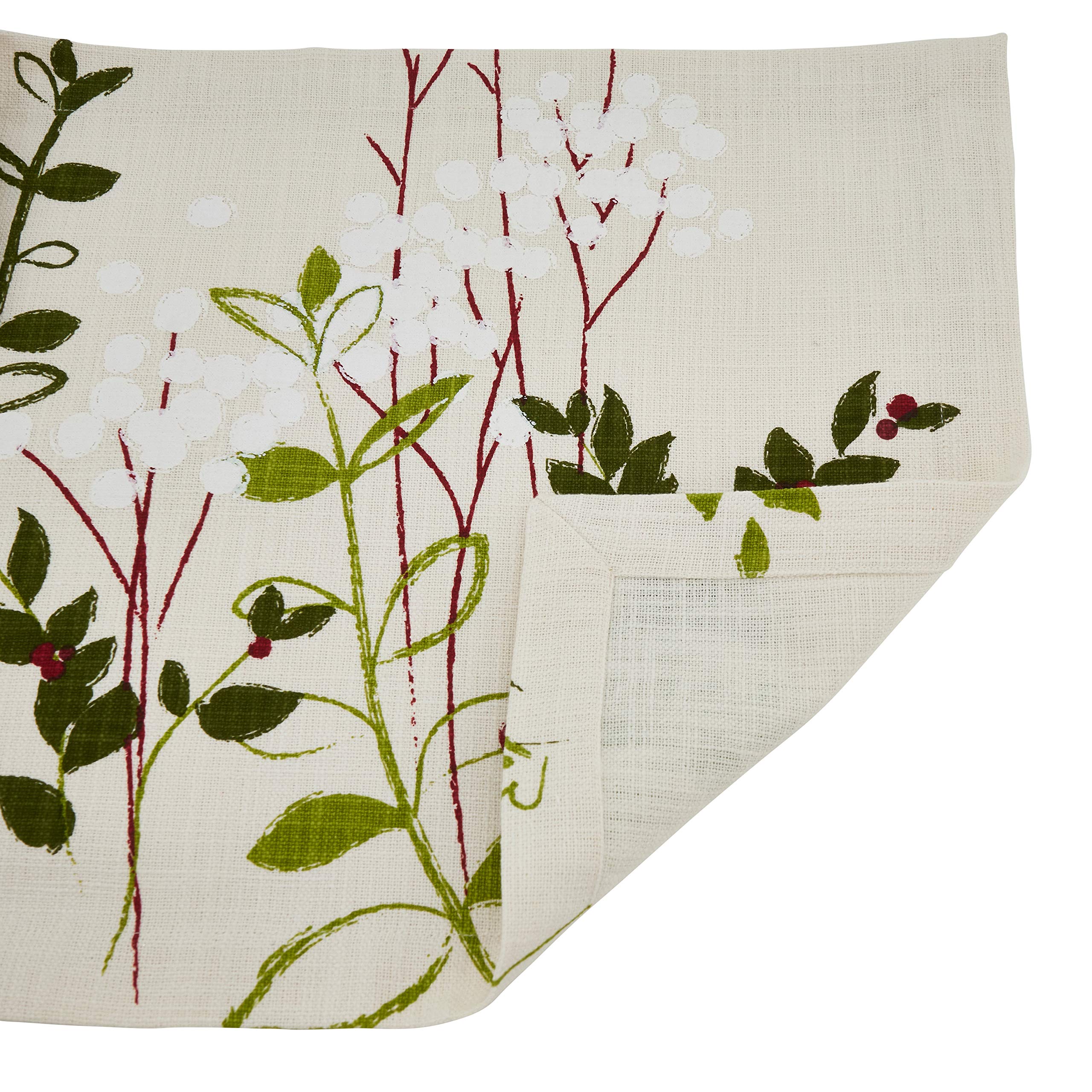 Holiday Botanical Print Placemats Set of 4 - Waterproof & Washable Table Mats for Christmas, Thanksgiving, and Seasonal Dining Decor - Perfect for Holiday Parties, Family Gatherings, and Festive Home Decor