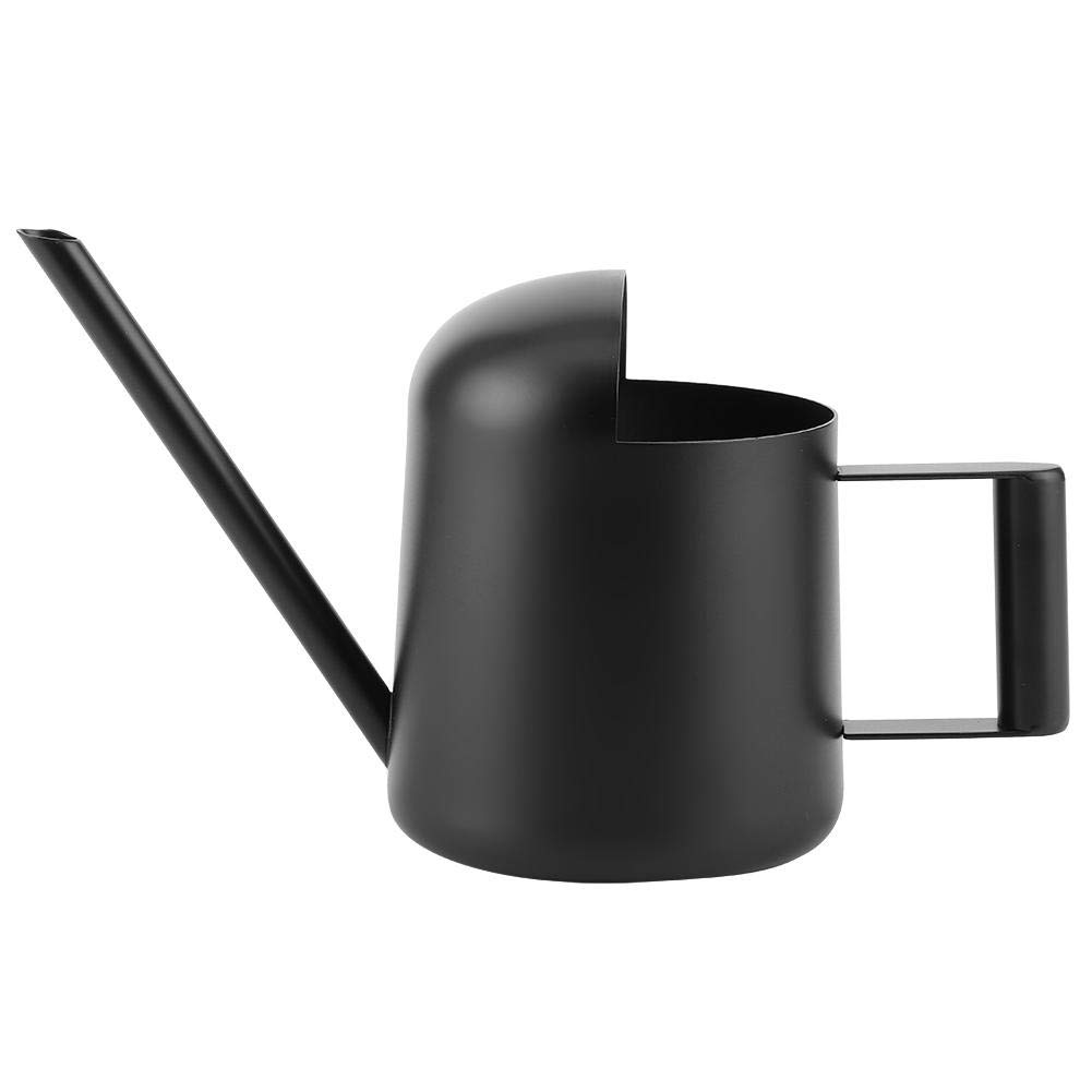 Jimfoty 300ml Stainless Steel Long Spout Watering Can for Indoor & Outdoor Plants - Perfect for Flowers, Houseplants, Patio Gardens, and Balcony Plant Care (Black)