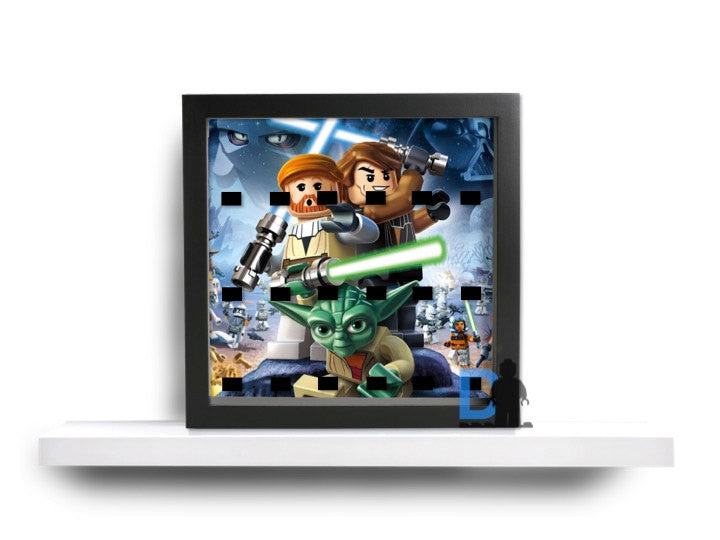 Custom Lego® Star Wars Minifigure Display Frame - Perfect for Collectors & Home Decoration | Showcase Your Star Wars Minifigures in Style