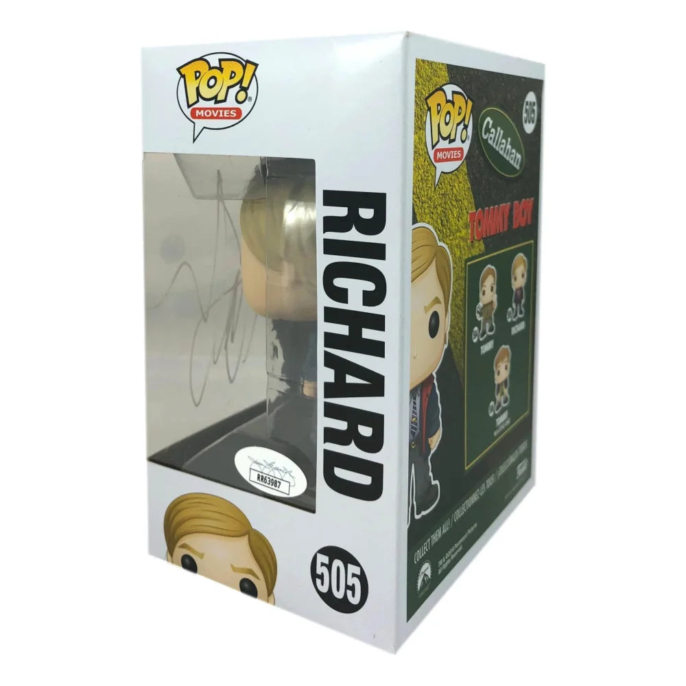 David Spade Autographed Funko Pop #505 - JSA Certified (Tommy Boy & Richard Signed) - Limited Edition Collectible for Movie Fans & Pop Culture Enthusiasts - Perfect for Display, Gifts, and Memorabilia Collections